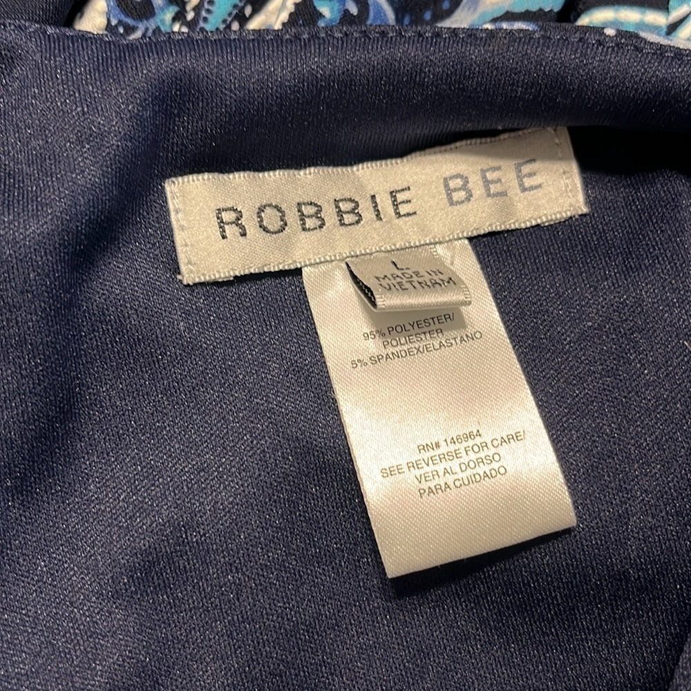 Robbie Bee blue Paisley print dress - NWT - Picture 6 of 9
